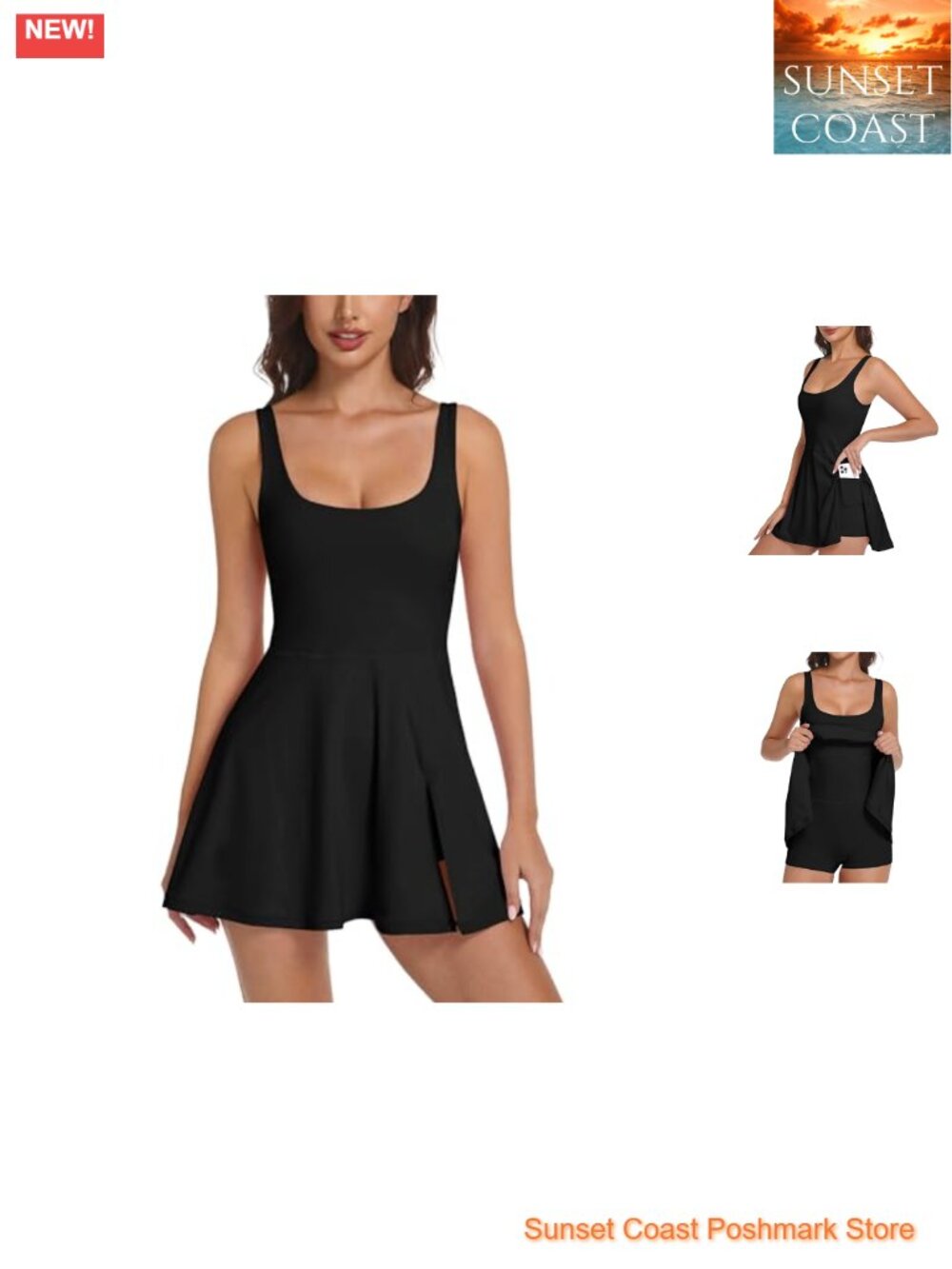 Women's Tennis Dress with Built-in Shorts & Bra, Athletic Golf Active Workout